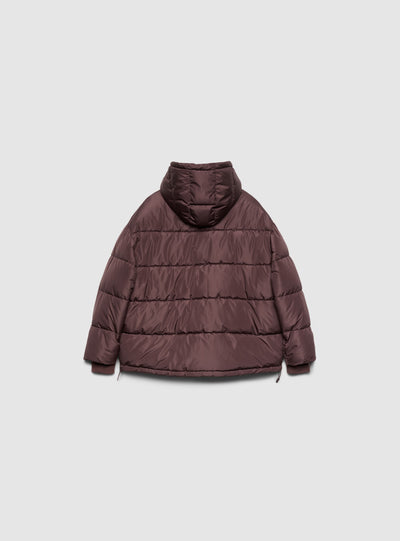 Giubbotto imbottito oversize con cappuccio