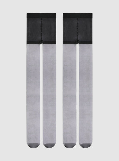 Pack 2 collant velati tinta unita
