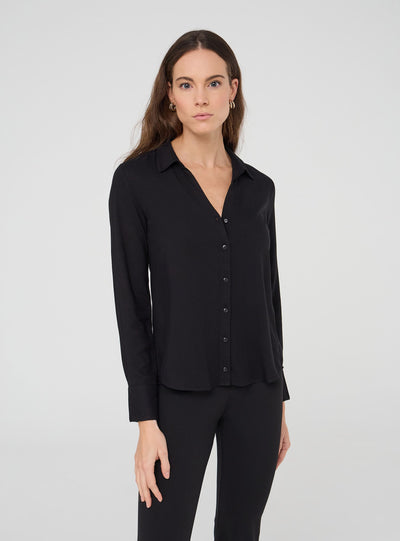 Camicia ampia a tinta unita