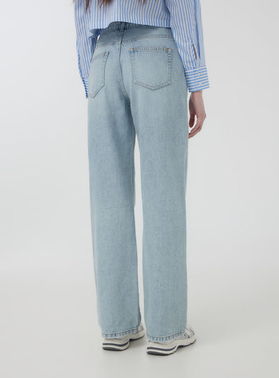 Jeans chiari straight acid wash