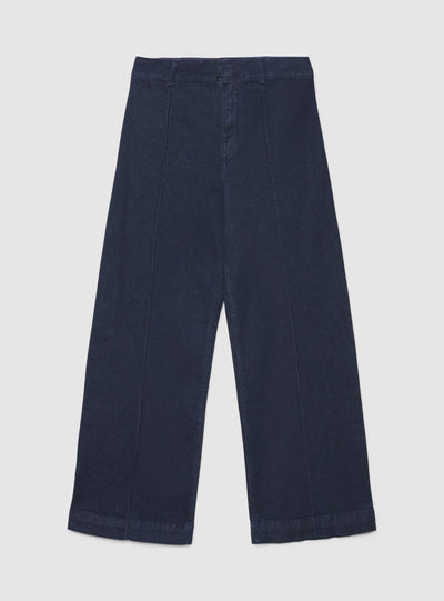 Solid colour wide-leg jeans