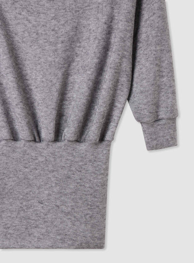 Vestito mini in maglia con scollo a barca