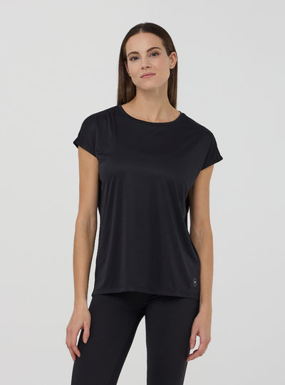 T-shirt sportiva ampia tinta unita