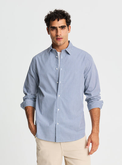 Camicia a righe con colletto classico