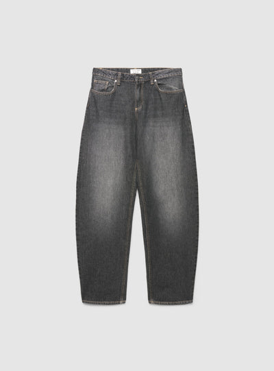 Jeans balloon a tinta unita