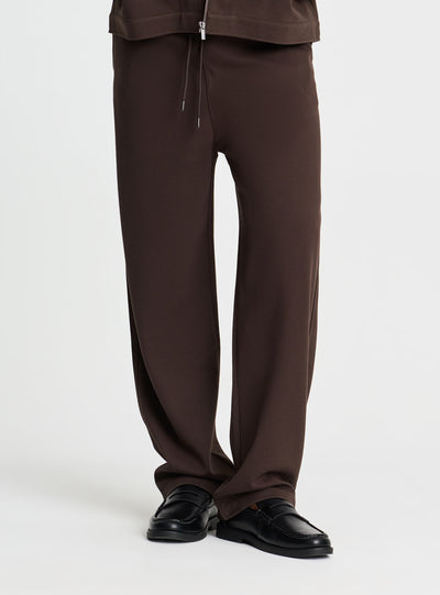 Pantaloni tuta maxi wide leg con coulisse