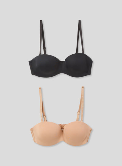 Pack 2 reggiseni imbottiti a fascia multifunzionali