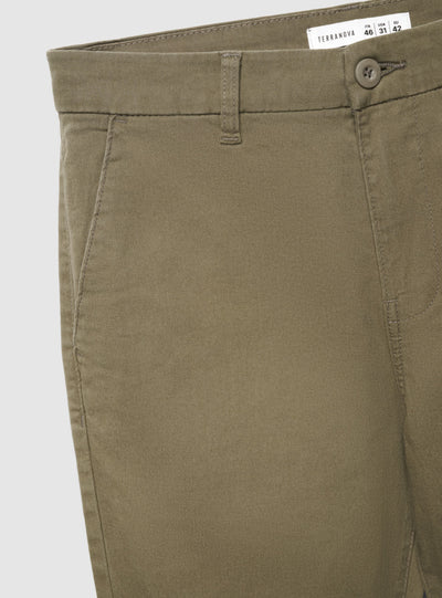 Pantaloni chino skinny a tinta unita