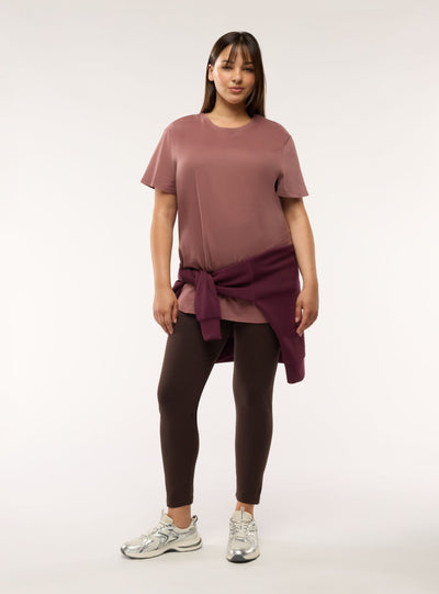 T-shirt maxi a tinta unita