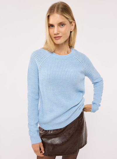 Maglia girocollo a costa inglese