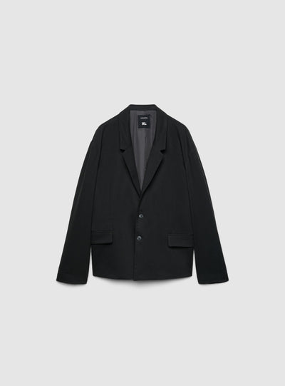 Einfarbige Oversize-Jacke mit Knopfleiste