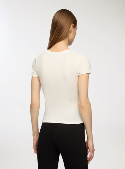 T-shirt slim fit con scritta