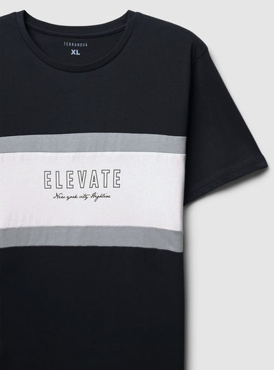 T-shirt block color con scrittta