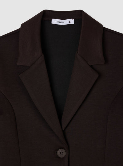 Single-breasted solid colour jacket