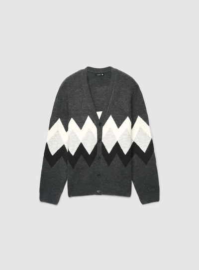 Cardigan con motivo rombi