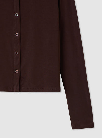 Solid colour cardigan with buttons