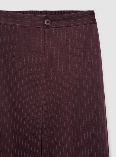 Pantaloni wide leg gessati