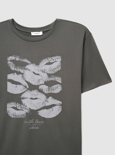 T-shirt ampia con stampa