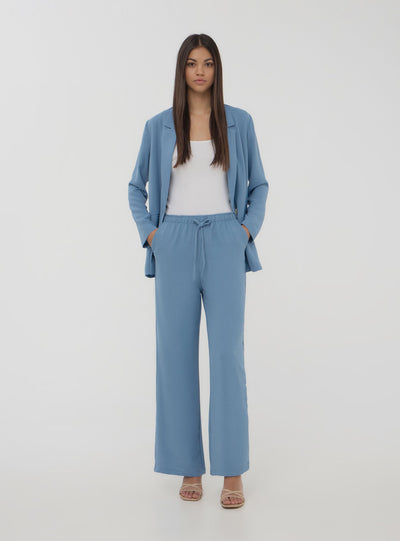 Pantaloni wide leg con coulisse