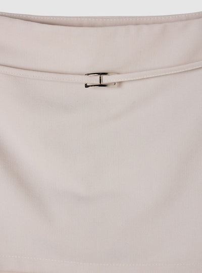 Low-rise mini skort with belt loops