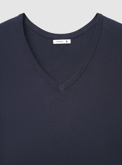Pullover mit V-Ausschnitt und Knöpfen