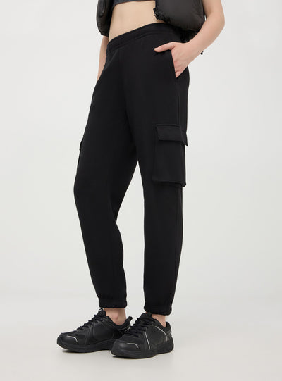 Pantaloni cargo a vita alta