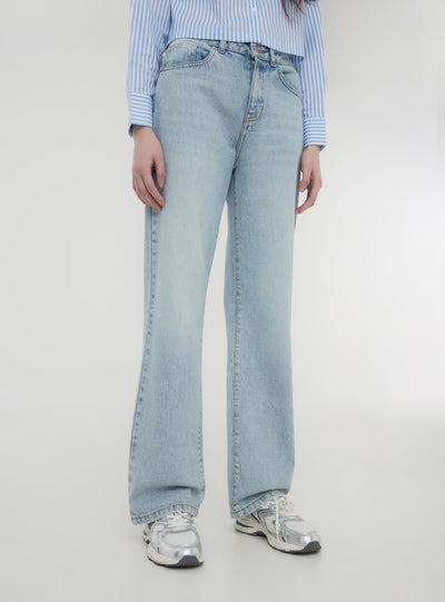 Jeans chiari straight acid wash
