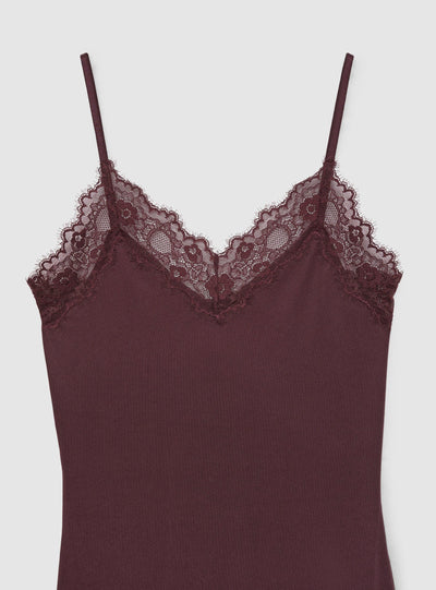 Body con spalline sottili e pizzo