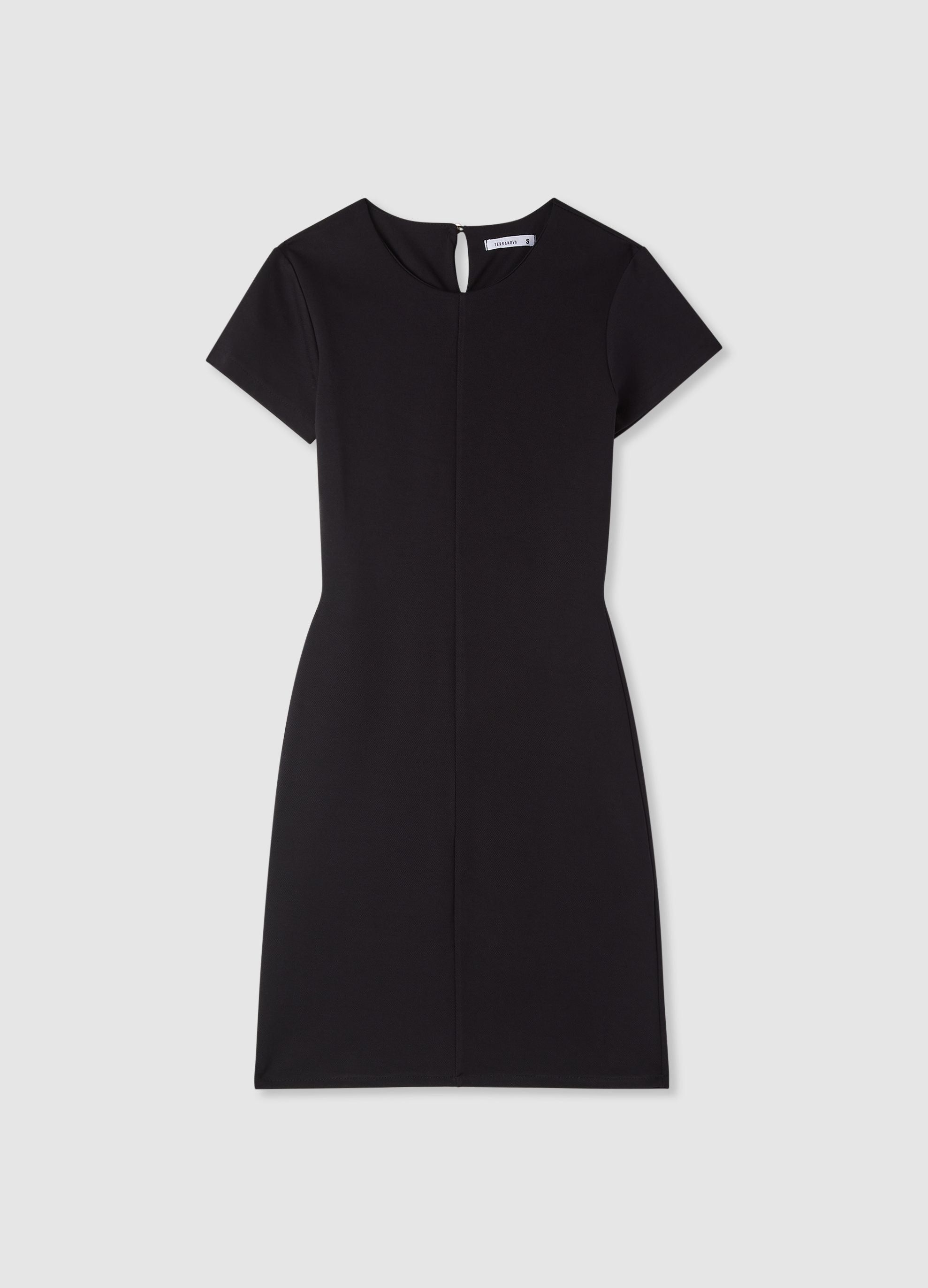 Short-sleeve Milano stitch dress - Terranova
