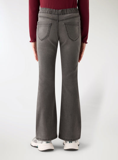 Jeggings a zampa con elastico in vita