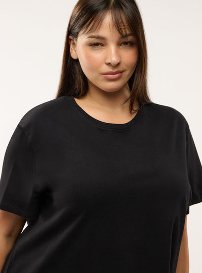 T-shirt maxi a tinta unita
