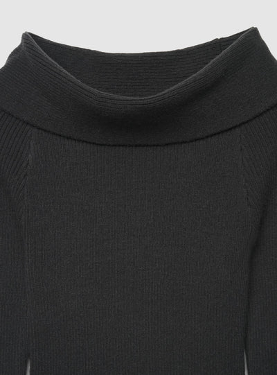 Maglia a spalle scoperte a tinta unita