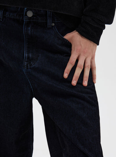 Super Baggy Jeans mit Velours-Effekt