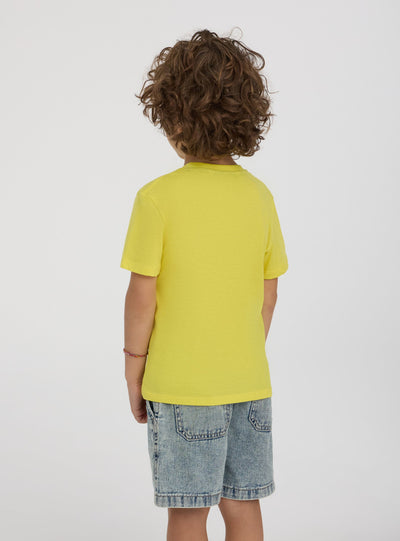 T-shirt con stampa squalo