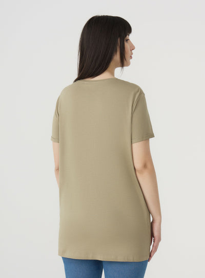 Plain colour maxi T-shirt