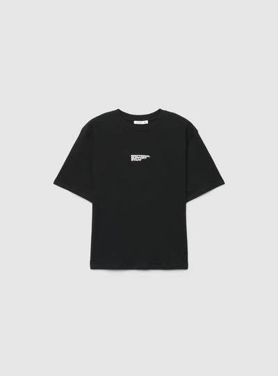 T-shirt ampia con stampa orsetto e scritta