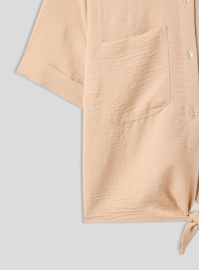 Camicia crop con nodo