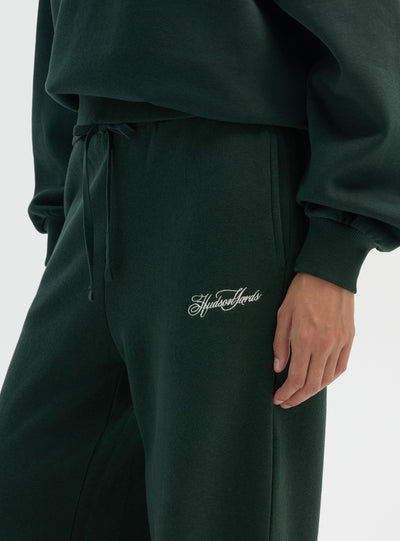 Wide leg trenerka pantalone sa vezom u stilu college
