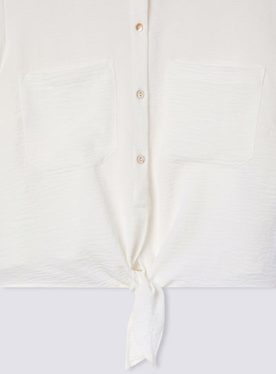 Camicia crop con nodo