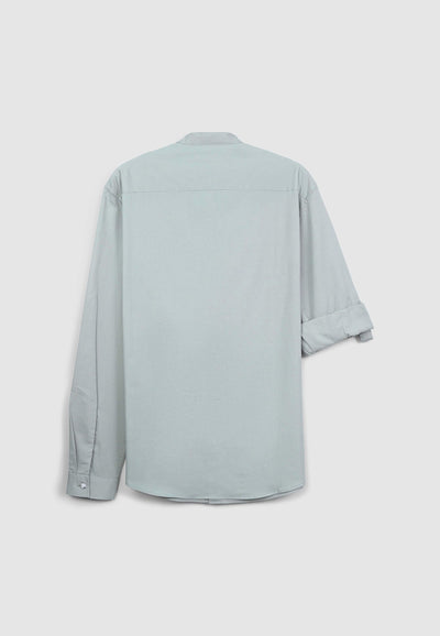 Camicia coreana in misto lino