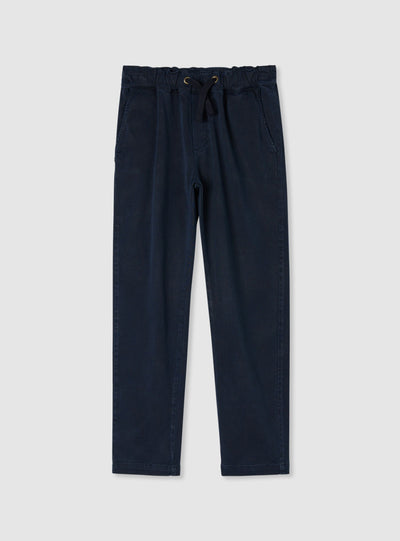 Pantaloni jogger a tinta unita con coulisse