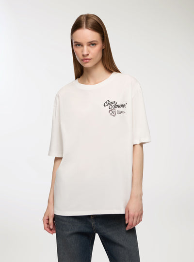 T-shirt ample avec impression devant/dos