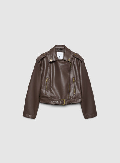 Giubbotto biker con cintura