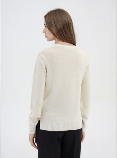 Maglia girocollo effetto luccicante