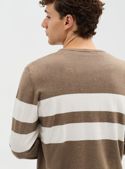 Maglia girocollo a righe