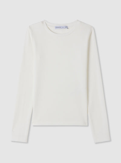 Ribbed long-sleeve T-shirt