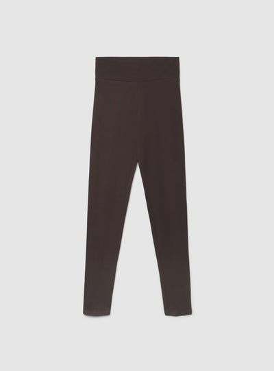 Leggings lunghi a vita alta tinta unita
