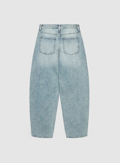 Jeans balloon con applicazioni strass