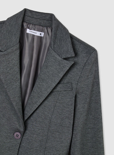 Single-breasted solid colour jacket