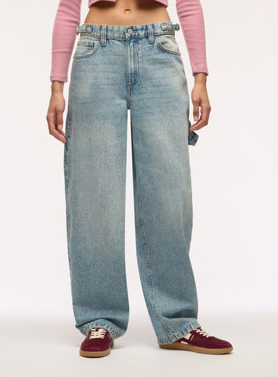 Jeans carpenter con cintura regolabile